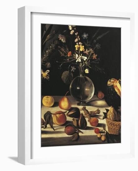 Still Life with Flowers and Fruit-Caravaggio-Framed Giclee Print