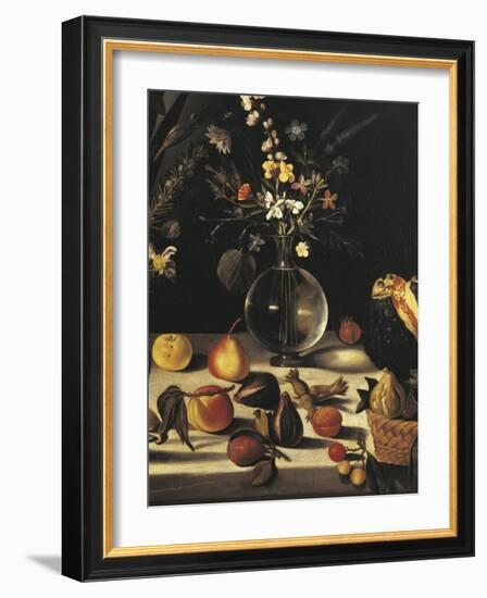 Still Life with Flowers and Fruit-Caravaggio-Framed Giclee Print