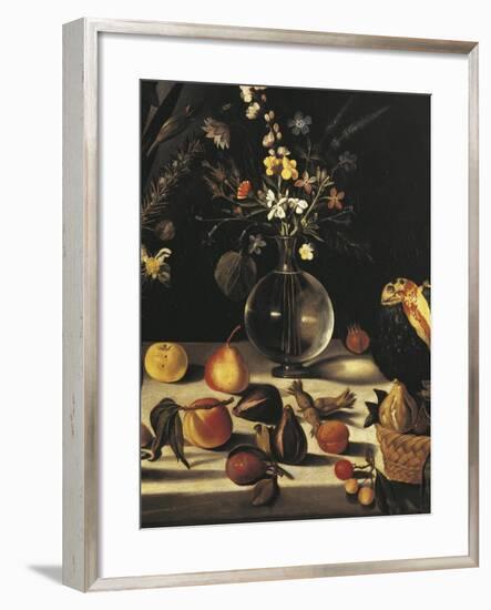 Still Life with Flowers and Fruit-Caravaggio-Framed Giclee Print