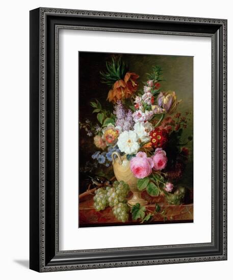 Still Life with Flowers and Grapes-Cornelis van Spaendonck-Framed Giclee Print