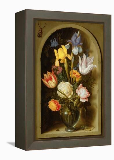 Still Life with Flowers and Insects-Ambrosius The Elder Bosschaert-Framed Premier Image Canvas