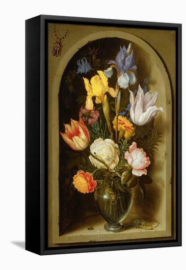 Still Life with Flowers and Insects-Ambrosius The Elder Bosschaert-Framed Premier Image Canvas