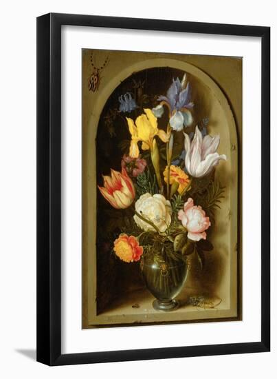 Still Life with Flowers and Insects-Ambrosius The Elder Bosschaert-Framed Giclee Print