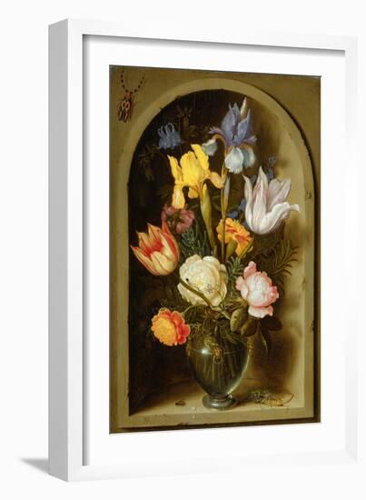 Still Life with Flowers and Insects-Ambrosius The Elder Bosschaert-Framed Giclee Print