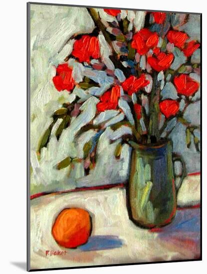 Still Life with Flowers and Orange-Patty Baker-Mounted Art Print