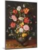 Still Life with Flowers and Strawberries-Jan Brueghel the Younger-Mounted Giclee Print