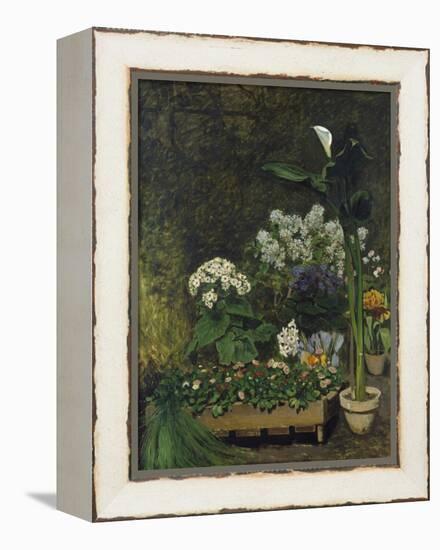 Still-Life with Flowers (Arum and Green House Plants), 1864-Pierre-Auguste Renoir-Framed Premier Image Canvas