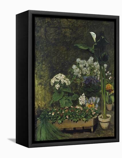 Still-Life with Flowers (Arum and Green House Plants), 1864-Pierre-Auguste Renoir-Framed Premier Image Canvas