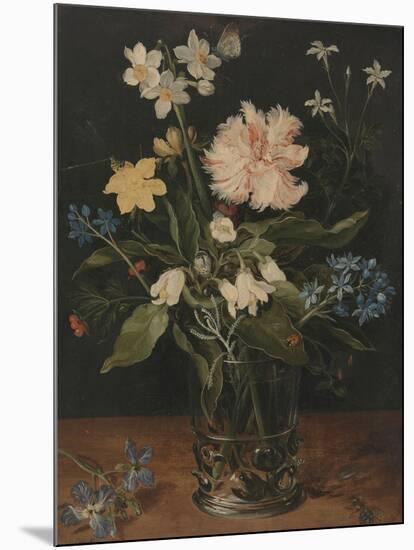 Still Life with Flowers in a Glass, 1602-Jan Brueghel the Younger-Mounted Giclee Print