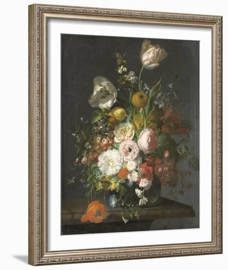 Still Life with Flowers in a Glass Vase-Rachel Ruysch-Framed Giclee Print