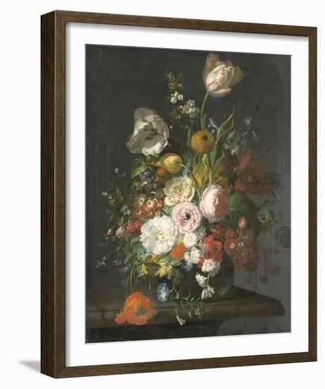 Still Life with Flowers in a Glass Vase-Rachel Ruysch-Framed Giclee Print