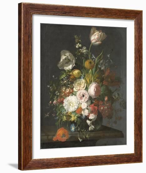 Still Life with Flowers in a Glass Vase-Rachel Ruysch-Framed Giclee Print