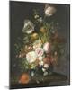 Still Life with Flowers in a Glass Vase-Rachel Ruysch-Mounted Giclee Print