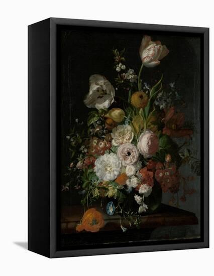 Still Life with Flowers in a Glass Vase-Rachel Ruysch-Framed Stretched Canvas