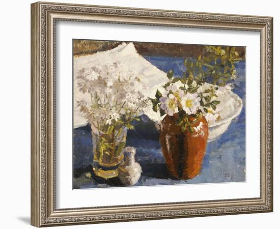 Still Life with Flowers in a Vase, circa 1911-14-Harold Gilman-Framed Giclee Print