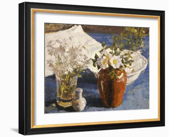 Still Life with Flowers in a Vase, circa 1911-14-Harold Gilman-Framed Giclee Print
