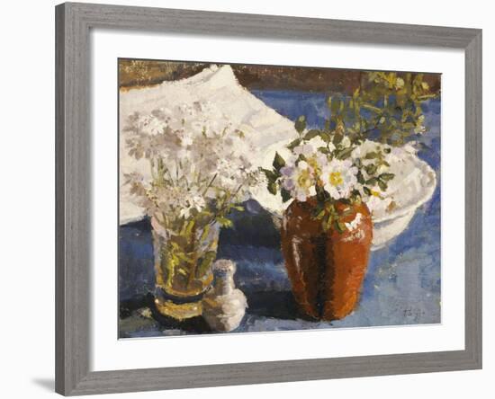 Still Life with Flowers in a Vase, circa 1911-14-Harold Gilman-Framed Giclee Print