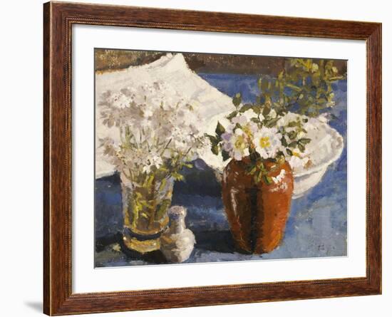 Still Life with Flowers in a Vase, circa 1911-14-Harold Gilman-Framed Giclee Print