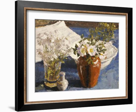 Still Life with Flowers in a Vase, circa 1911-14-Harold Gilman-Framed Giclee Print