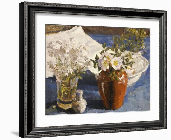 Still Life with Flowers in a Vase, circa 1911-14-Harold Gilman-Framed Giclee Print