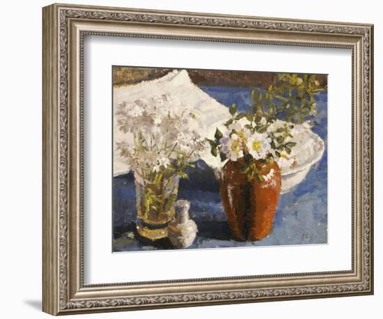 Still Life with Flowers in a Vase, circa 1911-14-Harold Gilman-Framed Giclee Print