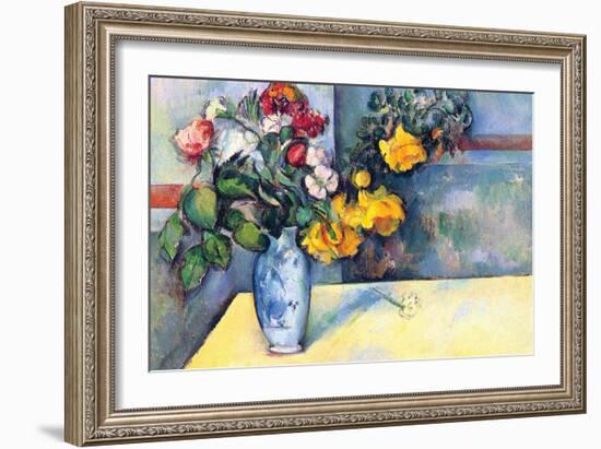 Still Life with Flowers In a Vase-Paul Cézanne-Framed Art Print