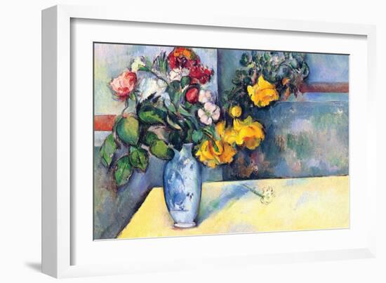 Still Life with Flowers In a Vase-Paul Cézanne-Framed Art Print