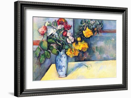 Still Life with Flowers In a Vase-Paul Cézanne-Framed Art Print