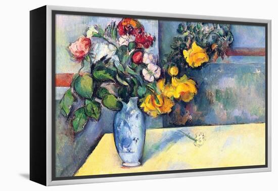 Still Life with Flowers in a Vase-Paul C?zanne-Framed Stretched Canvas