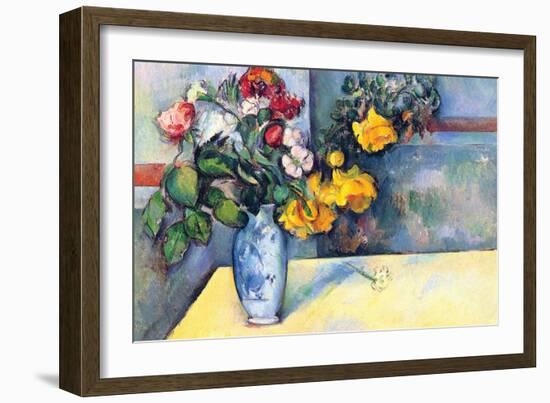 Still Life with Flowers in a Vase-Paul C?zanne-Framed Art Print