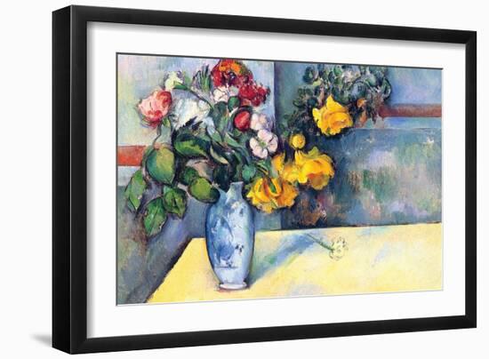 Still Life with Flowers in a Vase-Paul C?zanne-Framed Art Print