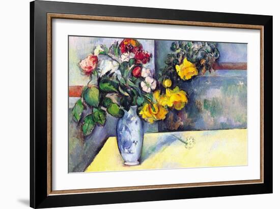 Still Life with Flowers In a Vase-Paul Cézanne-Framed Art Print