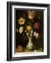 Still Life with Flowers in a Wan-Li Vase-Ambrosius Bosschaert-Framed Art Print