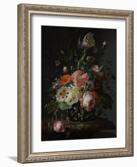 Still Life with Flowers on a Marble Tabletop-Rachel Ruysch-Framed Art Print