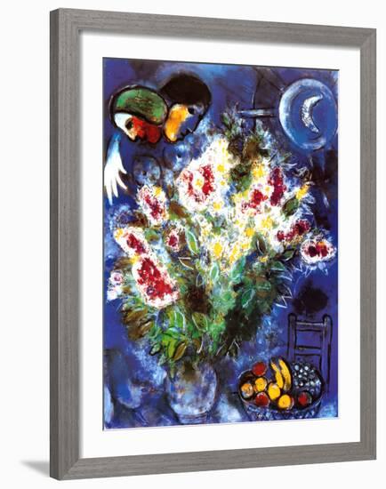 Still Life with Flowers-Marc Chagall-Framed Art Print