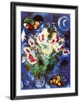 Still Life with Flowers-Marc Chagall-Framed Art Print