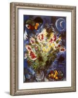 Still Life with Flowers-Marc Chagall-Framed Art Print