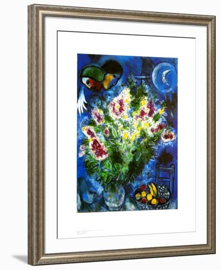 Still Life with Flowers-Marc Chagall-Framed Art Print