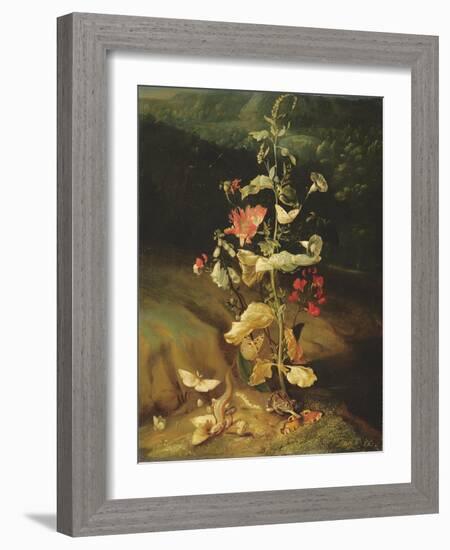 Still Life with Flowers-Otto Marseus Van Schrieck-Framed Giclee Print