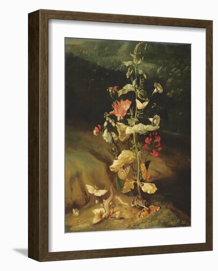 Still Life with Flowers-Otto Marseus Van Schrieck-Framed Giclee Print