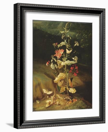 Still Life with Flowers-Otto Marseus Van Schrieck-Framed Giclee Print