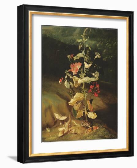 Still Life with Flowers-Otto Marseus Van Schrieck-Framed Giclee Print