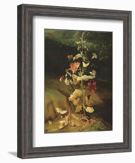 Still Life with Flowers-Otto Marseus Van Schrieck-Framed Giclee Print