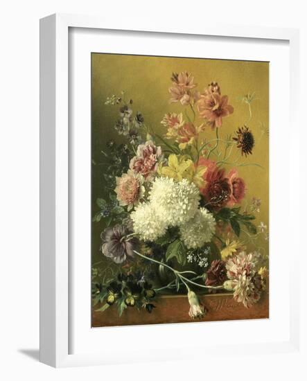 Still Life with Flowers-Georgius Jacobus Johannes van Os-Framed Art Print