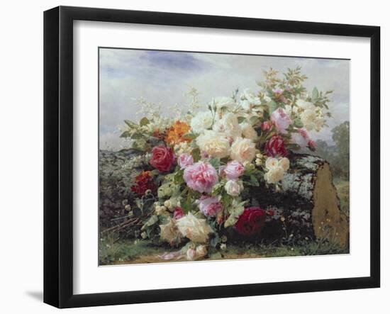 Still Life with Flowers-Jean Baptiste Claude Robie-Framed Giclee Print