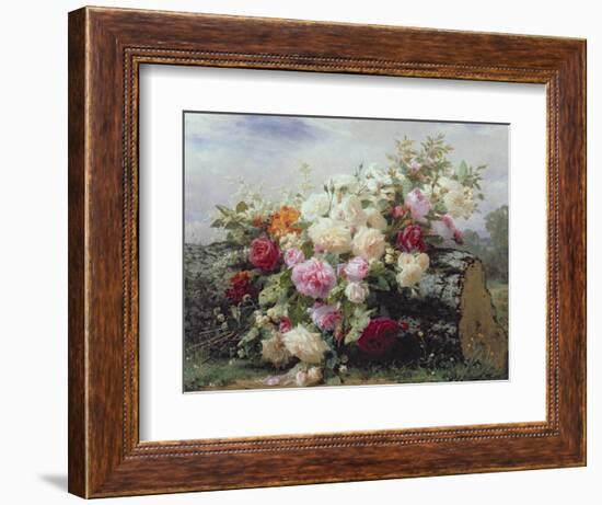 Still Life with Flowers-Jean Baptiste Claude Robie-Framed Giclee Print