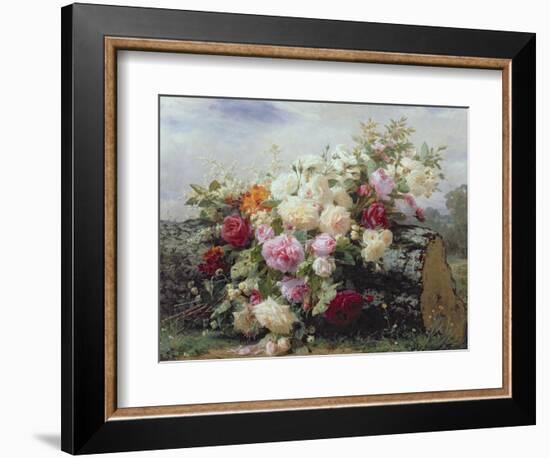 Still Life with Flowers-Jean Baptiste Claude Robie-Framed Giclee Print