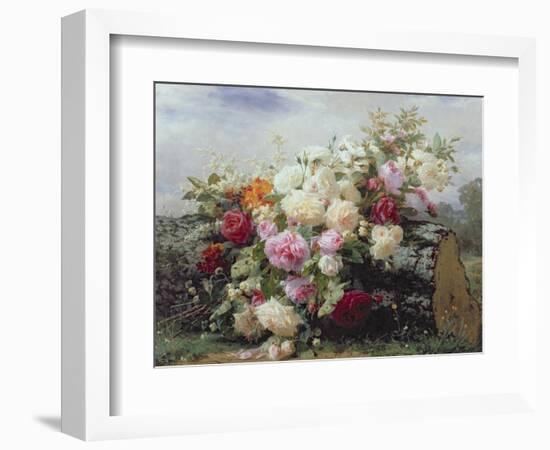 Still Life with Flowers-Jean Baptiste Claude Robie-Framed Giclee Print