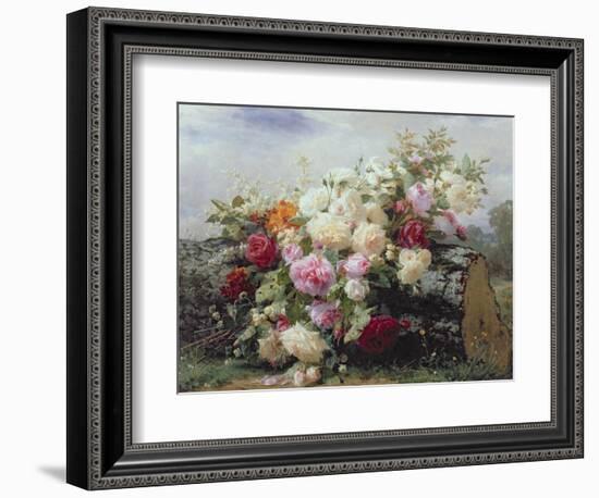 Still Life with Flowers-Jean Baptiste Claude Robie-Framed Giclee Print