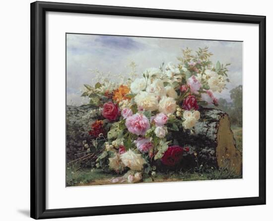 Still Life with Flowers-Jean Baptiste Claude Robie-Framed Giclee Print